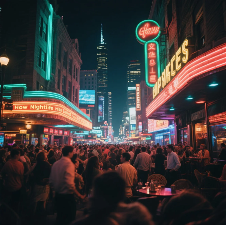 Evolution of nightlife from ancient feasts to modern clubs