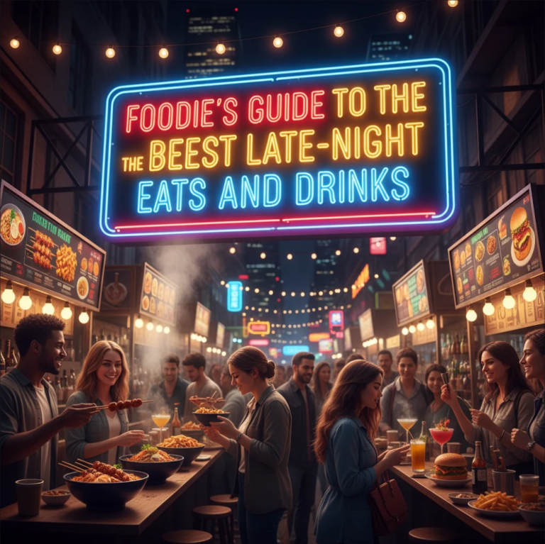 Late-night eats and drinks for foodies exploring night dining and cocktails