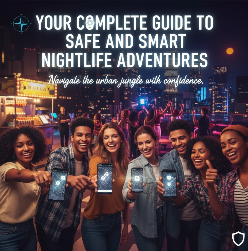 People socializing at a rooftop bar as part of a smart nightlife experience