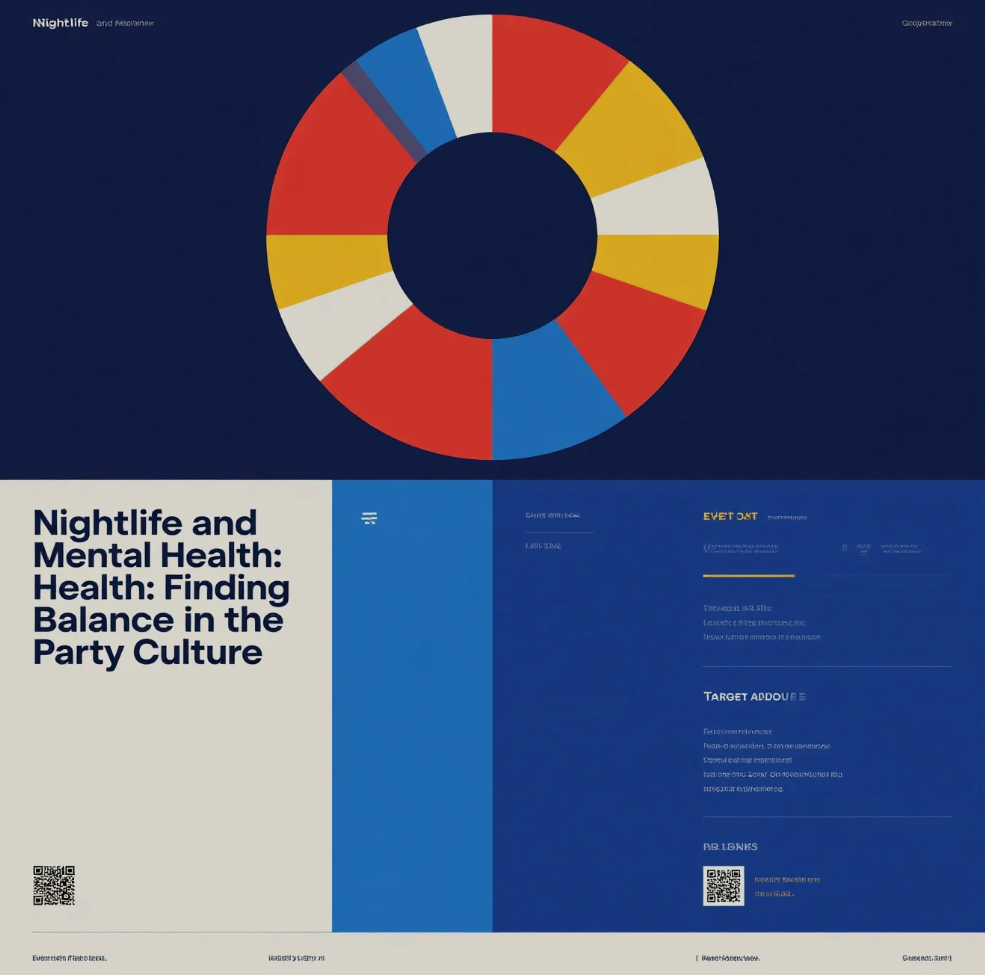 Person standing in a nightclub with colorful lights representing balance between nightlife and mental health