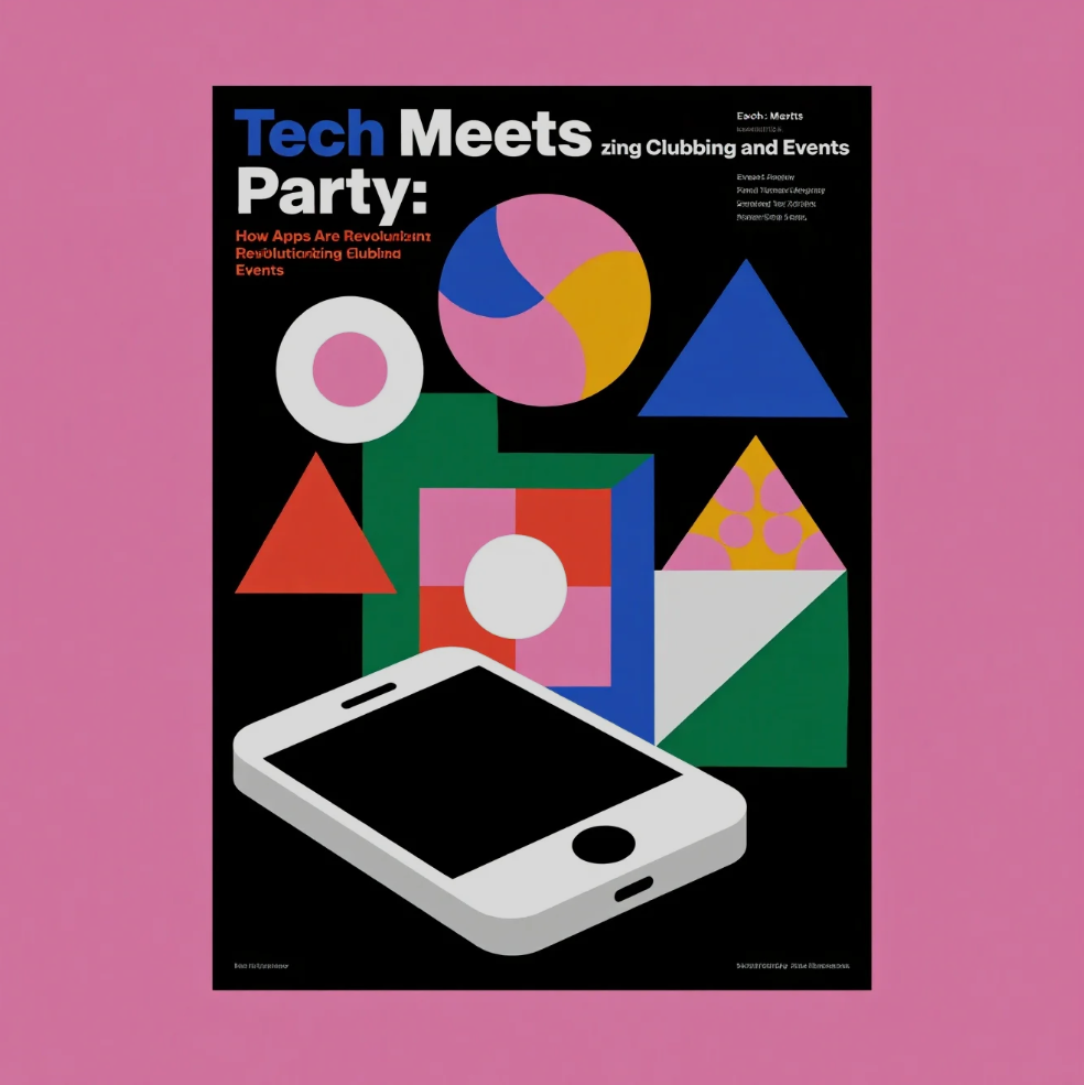 People using event and clubbing apps inside a modern nightclub