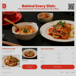 A beautifully plated traditional Asian dish that represents cultural heritage and storytelling through food