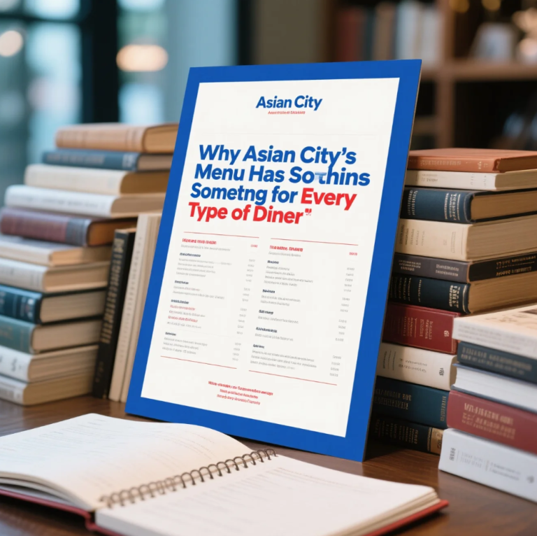 A variety of Asian City dishes representing diverse options for different types of diners